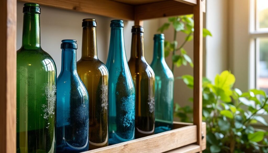Bouteilles recyclées : bien choisir les couleurs assorties pour sa déco