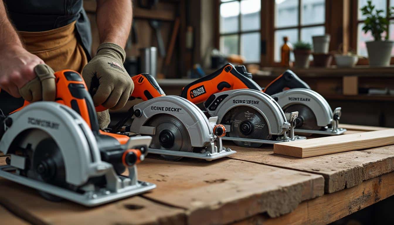 Illustration: Zoom sur les caractéristiques techniques des scies circulaires Black et Decker les plus appréciées