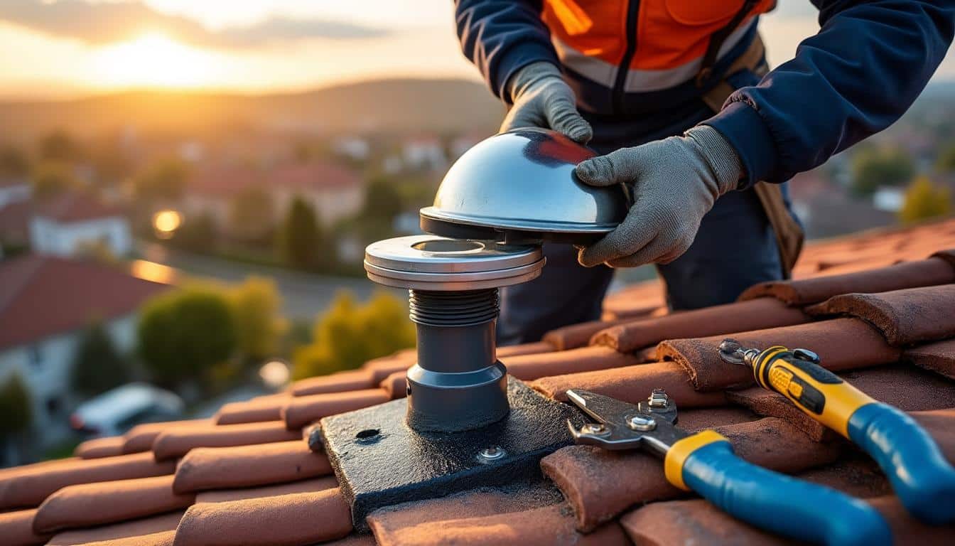 Illustration: Comprendre le rôle essentiel du chapeau de toiture pour une VMC de 160 mm