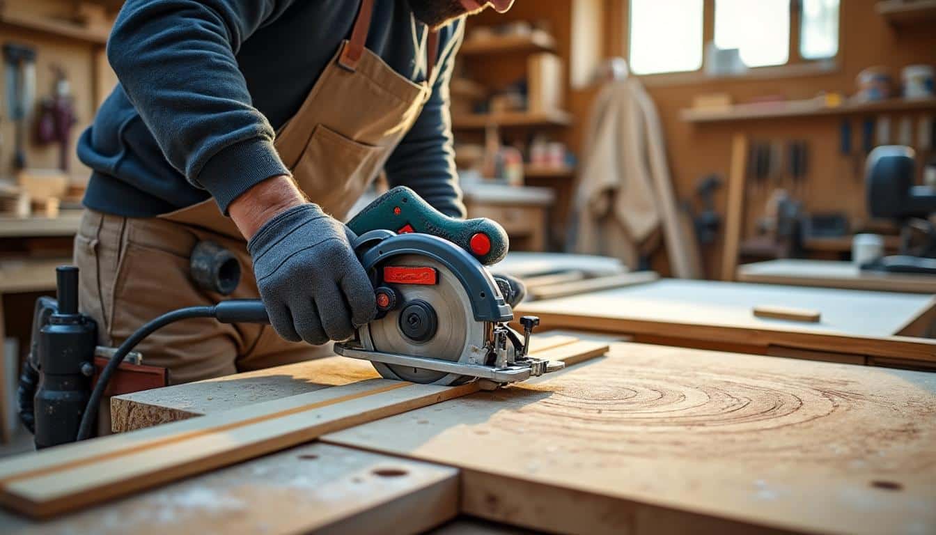 Illustration: Pourquoi un guide de scie circulaire Bosch est indispensable pour des découpes précises