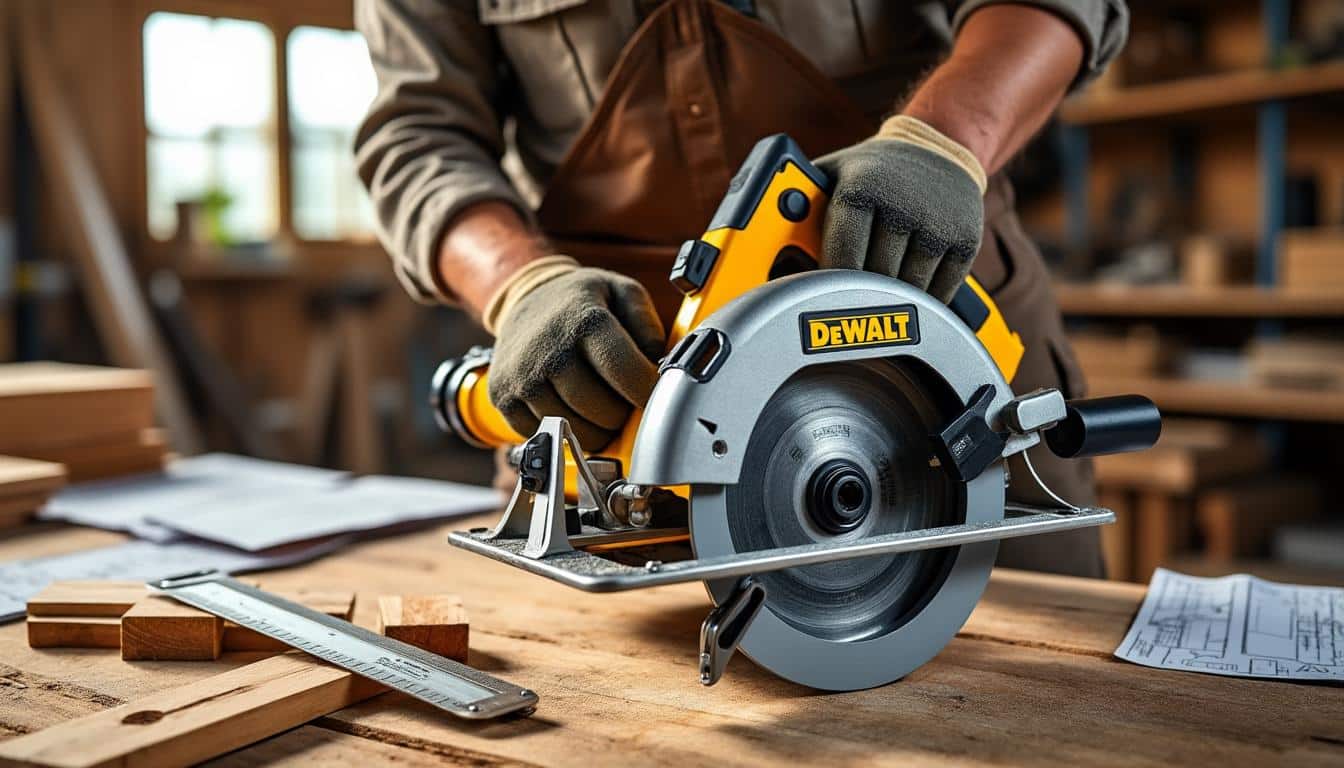 Illustration: Plongée dans les caractéristiques techniques clés de la scie circulaire Dewalt filaire