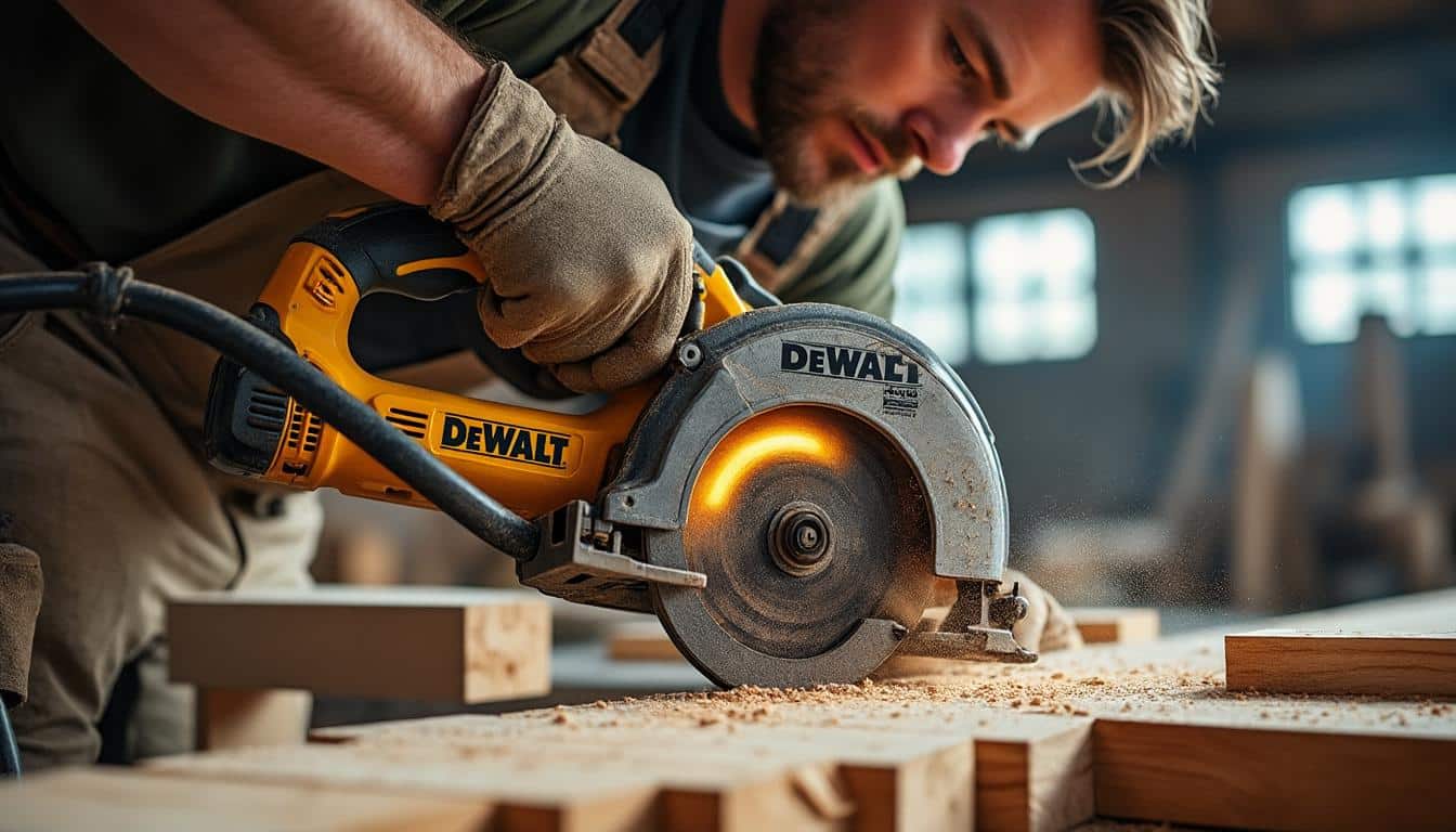 Scie circulaire Dewalt filaire : puissance, précision et robustesse
