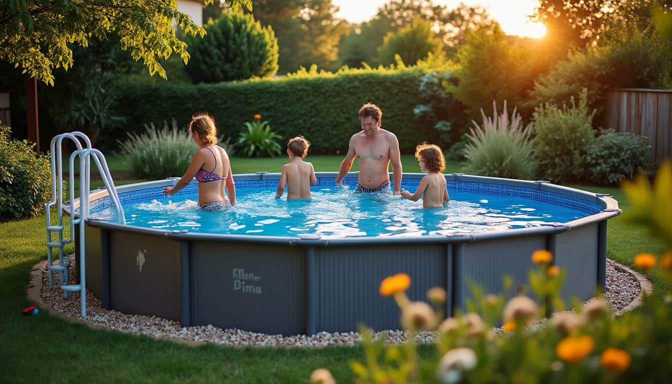 Illustration: Comprendre les particularités des bassins hors sol en acier de forme ronde