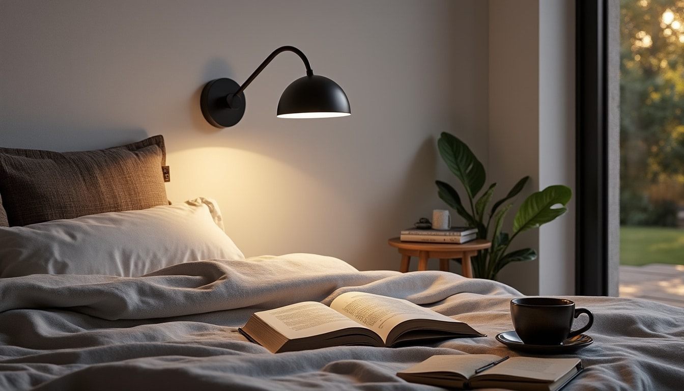 Illustration: Pourquoi opter pour une applique murale avec liseuse dans votre chambre ?