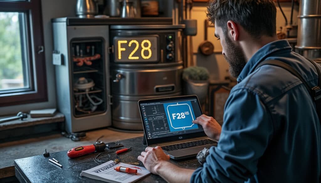 Code F 28 de la chaudière : causes, diagnostics et solutions